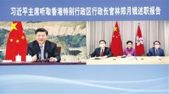 习近平听取林郑月娥述职报告 韩正参加